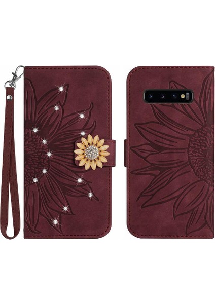 Samsung Galaxy S10 Artı Telefon Kılıfı Kart Tutucu Flip Cüzdan Kredi (Yurt Dışından)