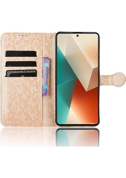 Xiaomi Redmi Not 13 Için Kılıf 5g Deri Cüzdan Kapak Geometrik Desen (Yurt Dışından)