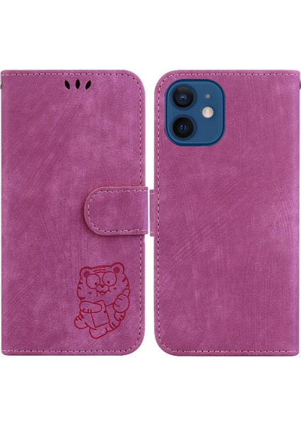 Iphone 12 Için Kılıf Mini Kart Cep Cüzdan Kılıf Flip Folio Kabartmalı Sevimli (Yurt Dışından)