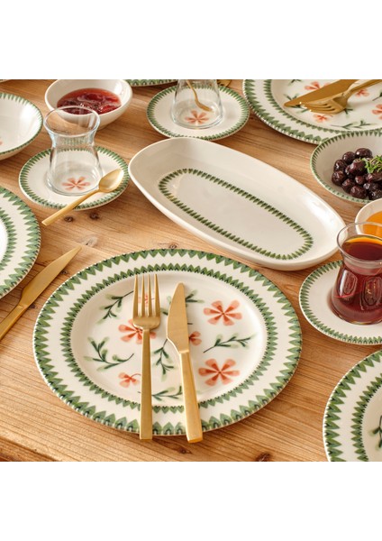 Bella Maison Flowers Stoneware 44 Parça Yemek ve Kahvaltı Takımı