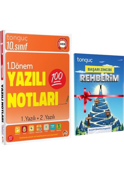 10. Sınıf Yazılı Notları 1. Dönem 1. ve 2. Yazılı - Başarı Zinciri Rehberim 2'li Set