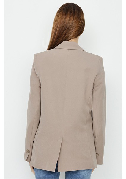Kadın Tek Düğme Kapamalı Dokuma Blazer Ceket fırsatları
