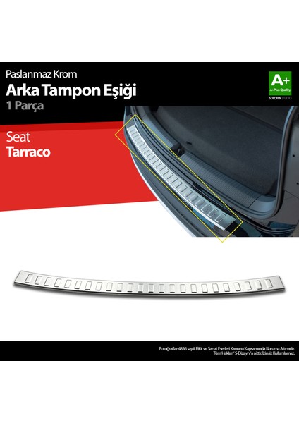 Seat Tarraco Krom Arka Tampon Eşiği 2018 Üzeri A+ Kalite