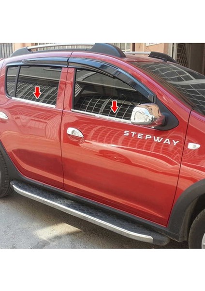 Dacia Sandero Stepway Cam Çıtası 2012 Üzeri 4 Prc P.çelik