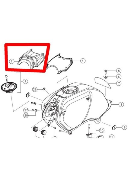 Tvs Apache RTR150 RTR180 2013-2016 Depo Önü Üstü Grenajı Dekoru Paneli Karbon A