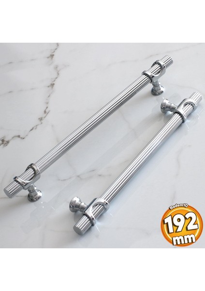 Arsin Krom Metal Kulp 192 Mm-19.2 cm Mobilya Çekmece Mutfak Dolap Dolabı Kapak Kulpları Kulbu Kulpu