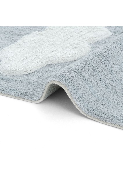 Cool Cotton Ccn 14 Multy Makinede Yıkanabilir Kaymaz Tabanlı Pamuk Dokuma Bulut Desenli Bebek Halısı indirimleri