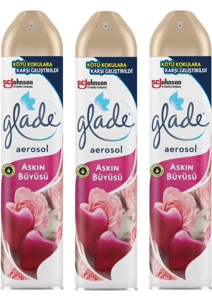 Aerosol Oda Kokusu Aşkın Büyüsü 300 ml x 3 Adet