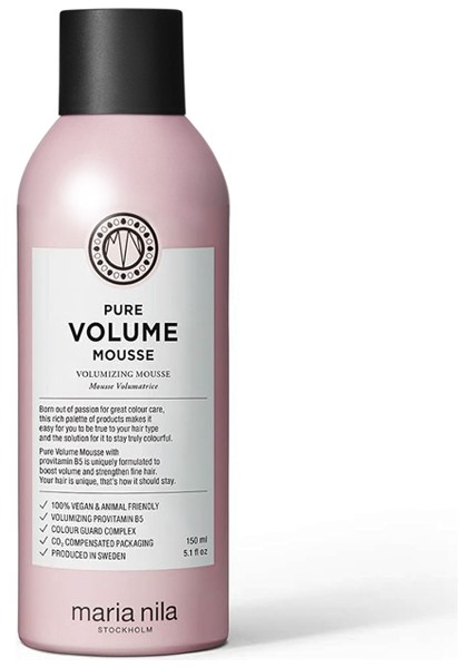 Pure Volume Ince Telli Zayıf Saçlar Için Hacimlendirici ve Güçlendirici Köpük 150ML