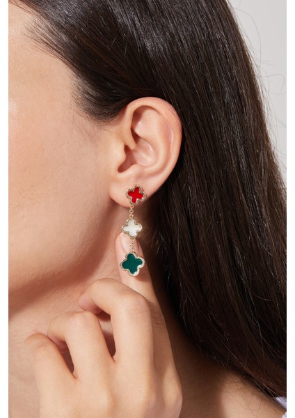 Kadın Yonca Model Küpe