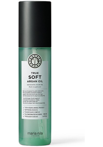 True Soft Kuru Kırılgan Saçlar Için Besleyici Nemlendirici Argan Yağı 100ML