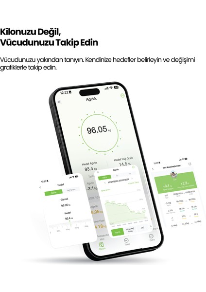 RBS2000 Wellness Akıllı Vücut Analiz Tartısı – Yağ, Kas, Sıvı ve Kilo Ölçer, 4 Elektrot BIA Teknolojisi, Bluetooth Bağlantısı, Atlet Modu fiyatları
