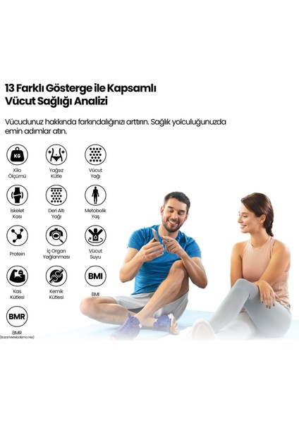 RBS2000 Wellness Akıllı Vücut Analiz Tartısı – Yağ, Kas, Sıvı ve Kilo Ölçer, 4 Elektrot BIA Teknolojisi, Bluetooth Bağlantısı, Atlet Modu modelleri