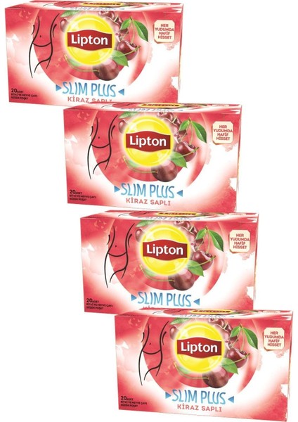 Form Plus Kiraz Saplı 20'li Bardak Poset Ca x 4 Adet