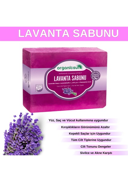 Doğal Lavanta Sabunu 140 gr Tüm Cilt Tipleri Için Onarıcı Besleyici Natural