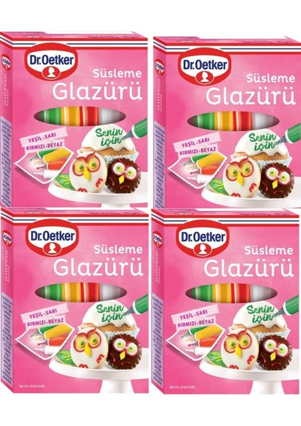 Dr. Oetker Süsleme Glazürü x 4 Paket