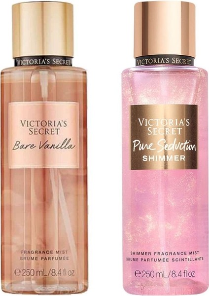 Bare Vanilla-Pure Seduction Işıltılı Vücut Spreyi Ikili Set