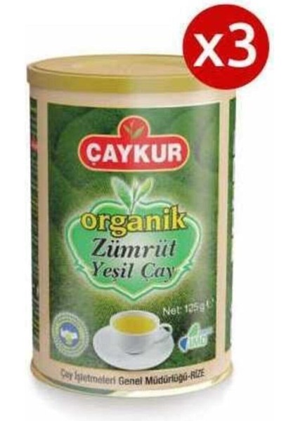 Organik Zümrüt Yeşil Çay 125 gr x 3 Adet