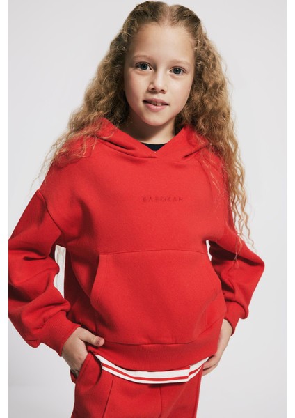 (Kids) Oversize Fit Kanguru Cep Çocuk Sweatshirt