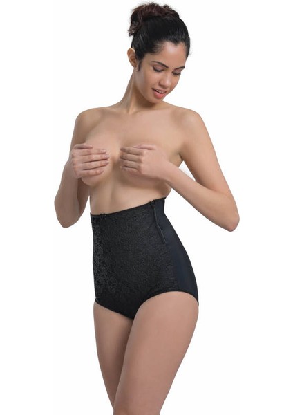 Dantelli Yüksel Bel Slip Korse 2842