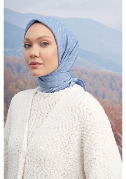 95 x 95 Cotton Monogram Desen Eşarp - Ar 3099 03043