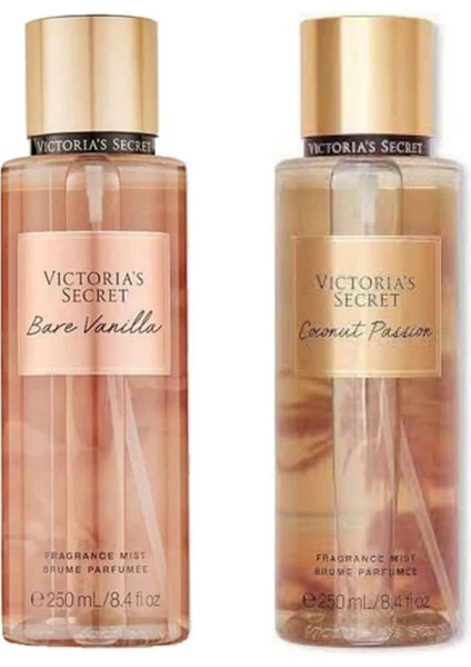 Victoria's Secret Bare Vanilla-Coconut Passion Vücut Spreyi Ikili Set