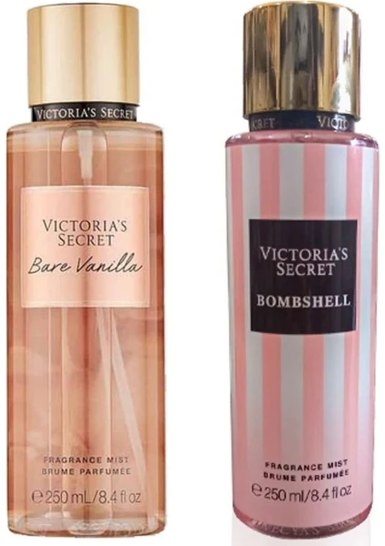 Victoria's Secret Bare Vanilla-Bombshell Vücut Spreyi Ikili Set