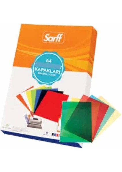A4 Pvc Şeffaf/mavi Cilt Kapağı (100 Lü Paket)