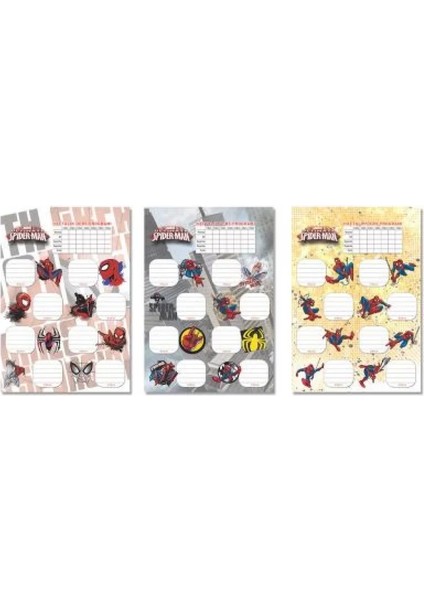 Transformers Ders Programı Okul Etiketi 3lü (5779)