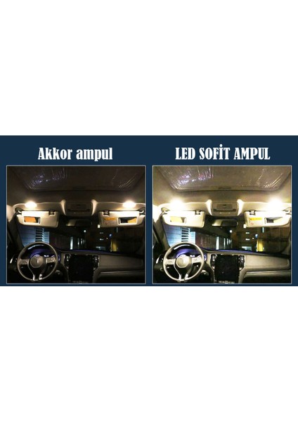 Sarı Renk LED Sofit Ampul 39MM - 36 Smd Ledli