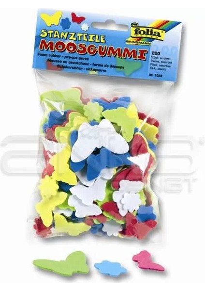 Şekilli Eva Kelebekli Papatyalı 200 Adet NO:2358