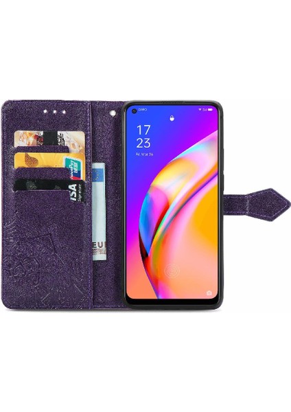 Oppo A94 5g Için Kılıf/oppo 5z Flip Kapak Kılıf Zarif Desen (Yurt Dışından)