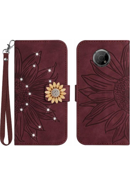 Nokia G50 5g Telefon Kapak Için Kılıf Darbeye Tpu Kabuk Pu Deri Flip (Yurt Dışından)