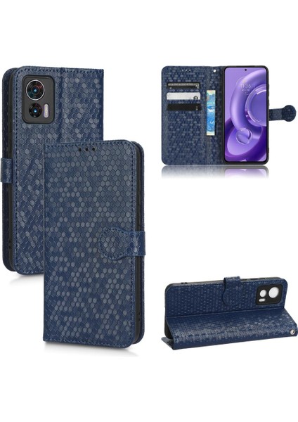 Motorola Kenar 30 Neo Geometrik Desen Deri Cüzdan Kapak Için Kılıf (Yurt Dışından) indirimleri