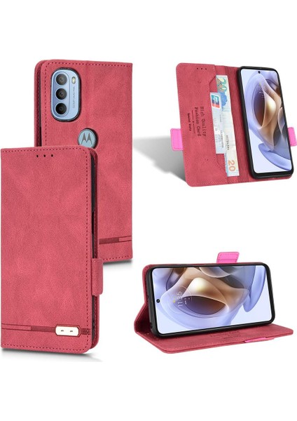 Kart Tutucu Kickstand Kart Ekleme ile Motorola Moto G31/G41 Için Kılıf (Yurt Dışından)