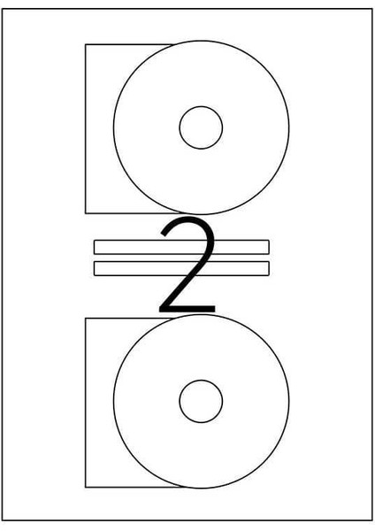 Laser Etiket CD Kod 2116 116MM x 41MM
