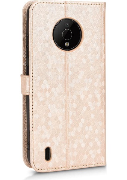 Nokia C200 Geometrik Desen Deri Cüzdan Kapak Manyetik Toka (Yurt Dışından) modelleri