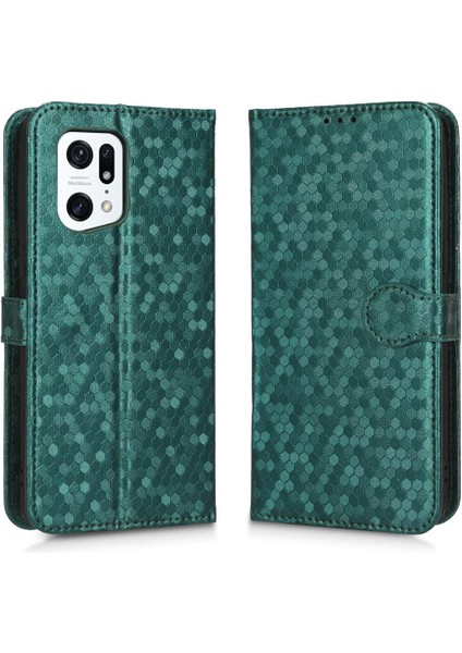 Oppo Bulmak Için Kılıf X5 Pro Manyetik Toka Geometrik Desen Deri Cüzdan (Yurt Dışından)
