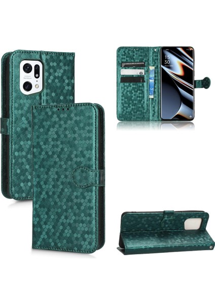 Oppo Bulmak Için Kılıf X5 Pro Manyetik Toka Geometrik Desen Deri Cüzdan (Yurt Dışından)