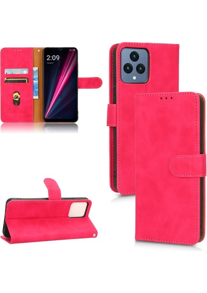 T-Mobile Revvl 6 5g Koruyucu Kapak Deri Folio Flip Case Için Kılıf (Yurt Dışından)