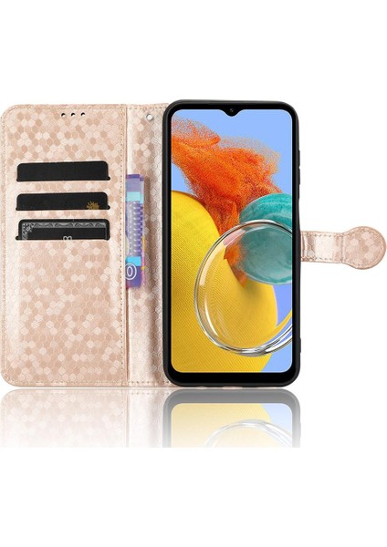 Samsung Galaxy M14 5g Için Kılıf Deri Cüzdan Kapak Geometrik Desen (Yurt Dışından) fırsatları