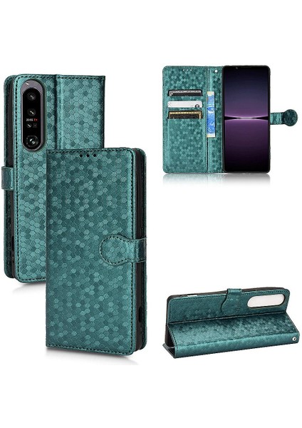 Sony Xperia 1 Iv Manyetik Toka Geometrik Desen Deri Cüzdan Için Kılıf (Yurt Dışından)