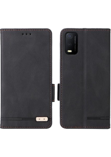 Vivo Y3S 2021 Kart Ekleme Deri Için Kılıf Folio Flip Case Koruyucu (Yurt Dışından)