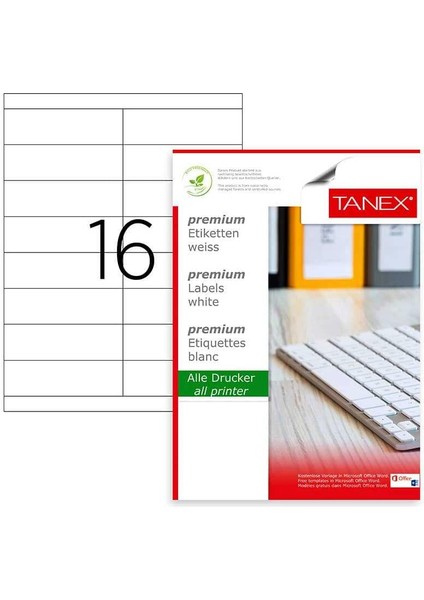 Laser Etiket Kod 2216 105MM x 35MM fırsatları