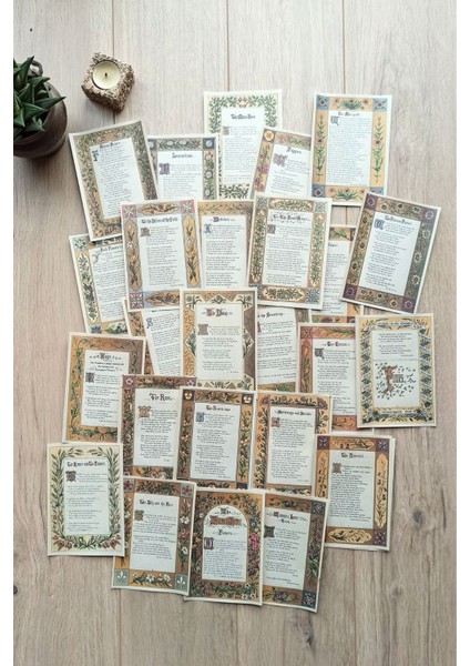 27 Adet Eskitme Vintage Kitap Sayfası Scrapbook Kağıt Seti Bullet Journal Dekupaj Kağıdı