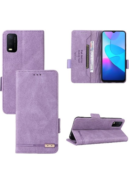 Vivo Y3S 2021 Kart Ekleme Deri Için Kılıf Folio Flip Case Koruyucu (Yurt Dışından)