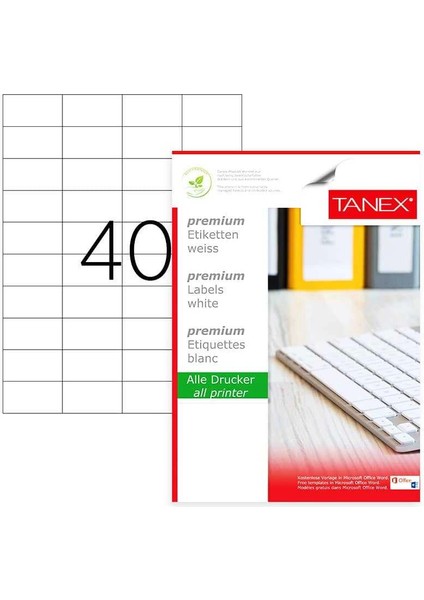 Laser Etiket Kod 2040 52.5mm x 29.7mm fırsatları