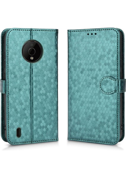 Nokia C200 Geometrik Desen Deri Cüzdan Kapak Manyetik Toka (Yurt Dışından)