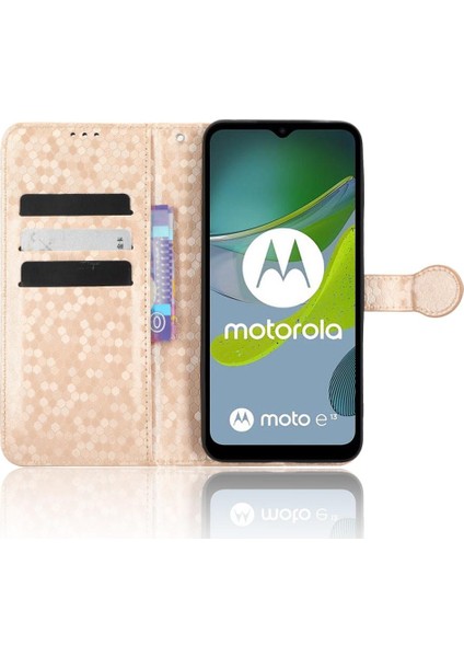 Motorola Moto E13 4g Manyetik Toka Geometrik Desen Deri Kılıf (Yurt Dışından) modelleri