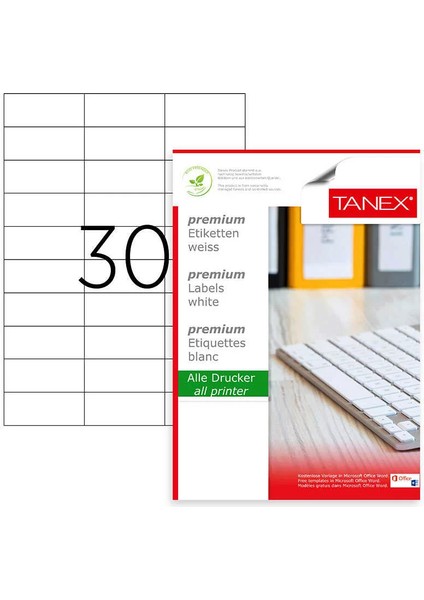 Laser Etiket Kod 2229 x 70MM x 29.7mm